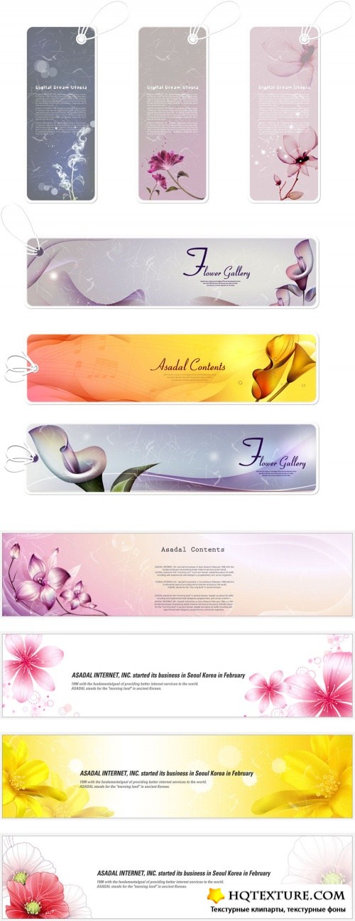Flower banners and tags