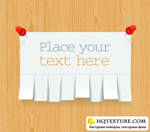 Blank Advertisment with Cut Slips Vector