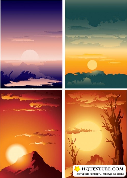 Романтические закаты солнца на фоне красивой природы