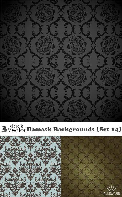 Vectors - Damask Backgrounds (Set 14)