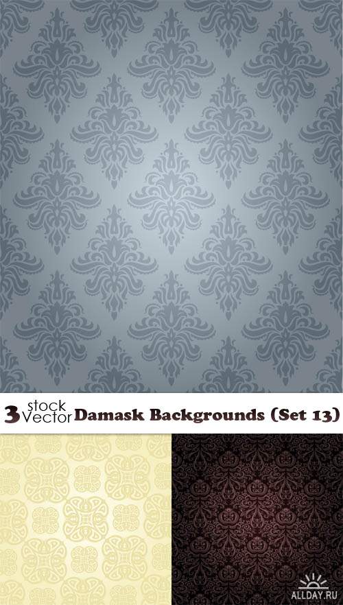 Vectors - Damask Backgrounds (Set 13)