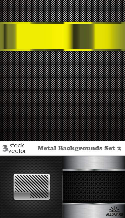 Векторный клипарт - Metal Backgrounds Set 2