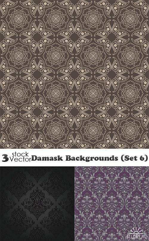 Vectors - Damask Backgrounds (Set 6)