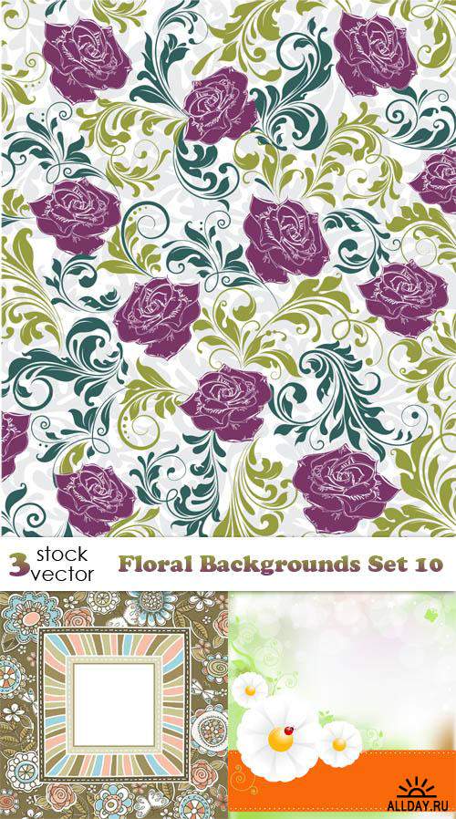   - Floral Backgrounds Set 10