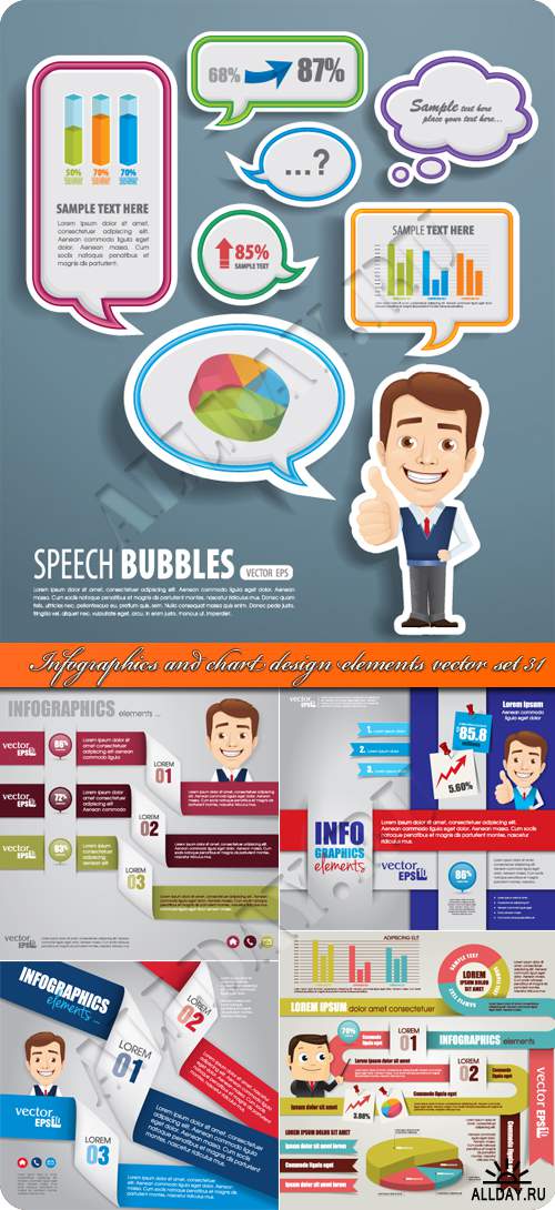     31 | Infographics and chart design elements vector set 31