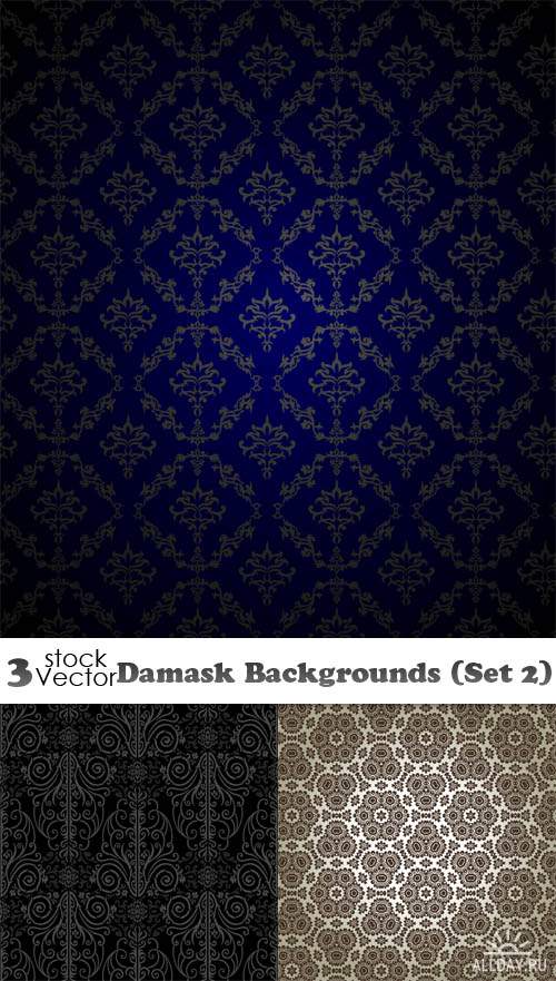 Vectors - Damask Backgrounds (Set 2)