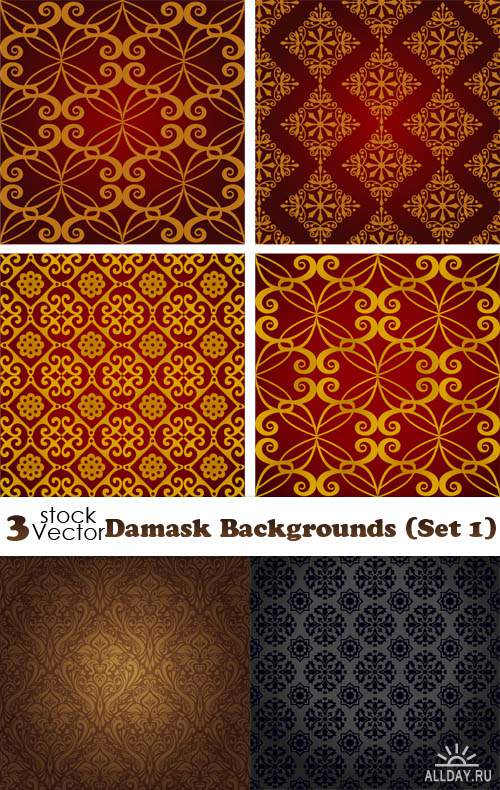 Vectors - Damask Backgrounds (Set 1)