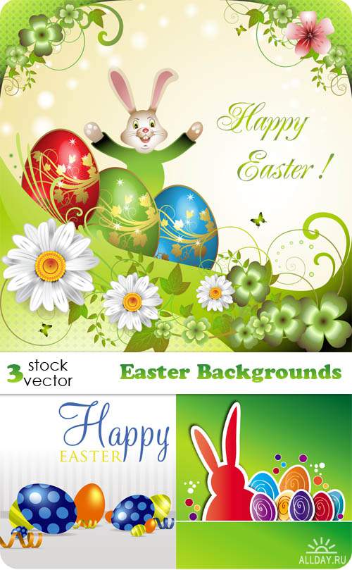 Векторный клипарт - Easter Backgrounds 