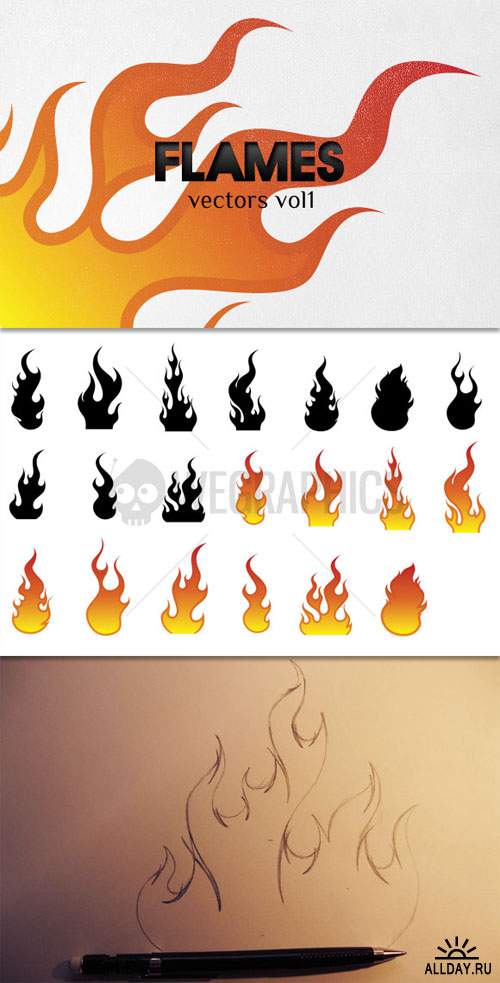 WeGraphics - Vector Flames Vol1