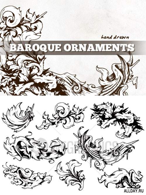 WeGraphics - Hand drawn baroque ornaments