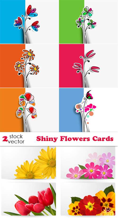   - Shiny Flowers Cards