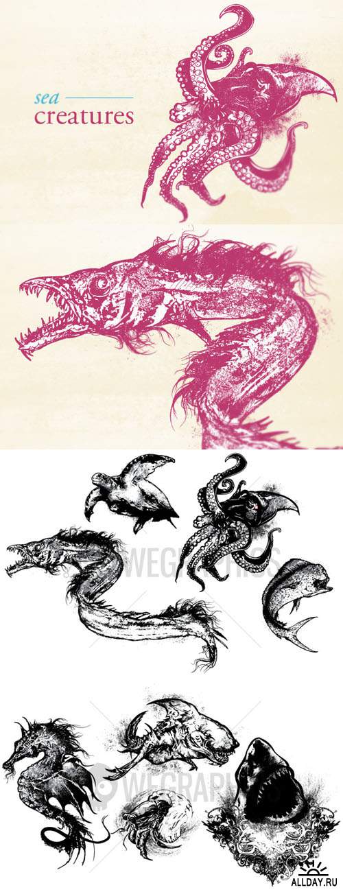 WeGraphics - Sea creatures