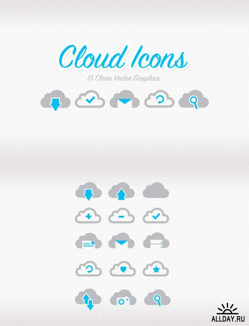WeGraphics - Vector Cloud Icon Set