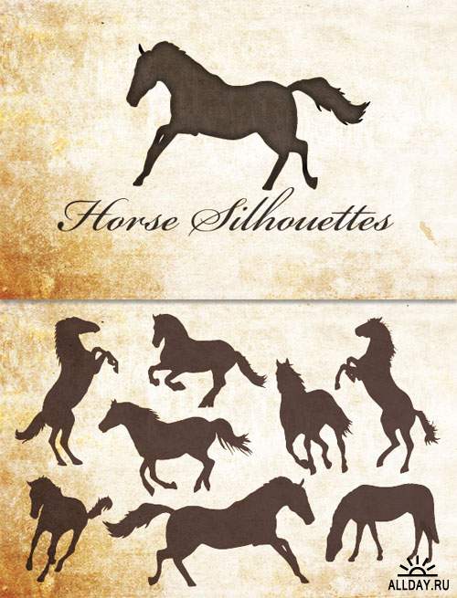 WeGraphics - Vector Horse Silhouettes