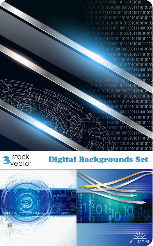 Векторный клипарт - Digital Backgrounds Set