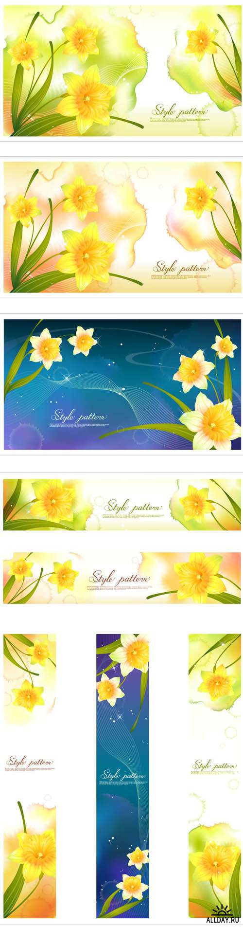 Narcissus Vector Patterns