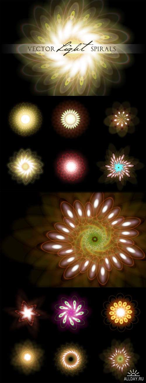 WeGraphics - Vector Light Spirals