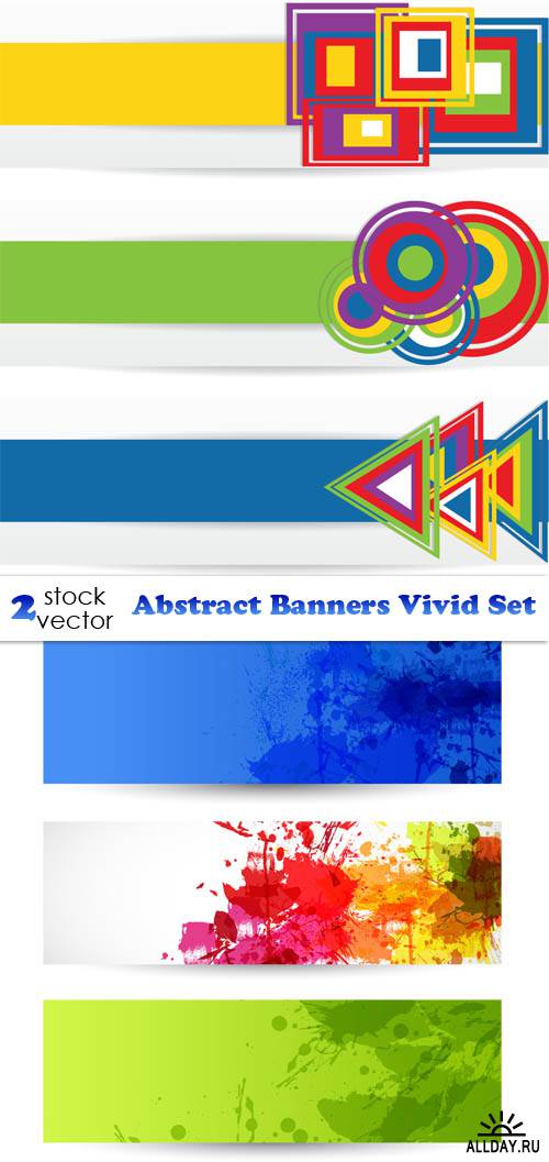   - Abstract Banners Vivid Set
