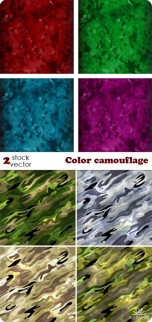 Векторный клипарт - Color camouflage