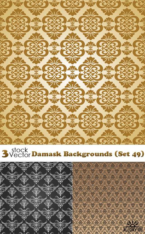 Vectors - Damask Backgrounds (Set 49)