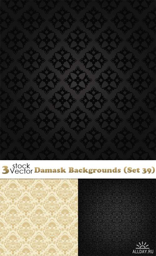 Vectors - Damask Backgrounds (Set 39)