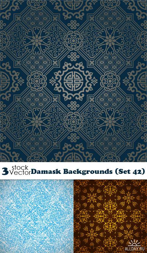 Vectors - Damask Backgrounds (Set 42)