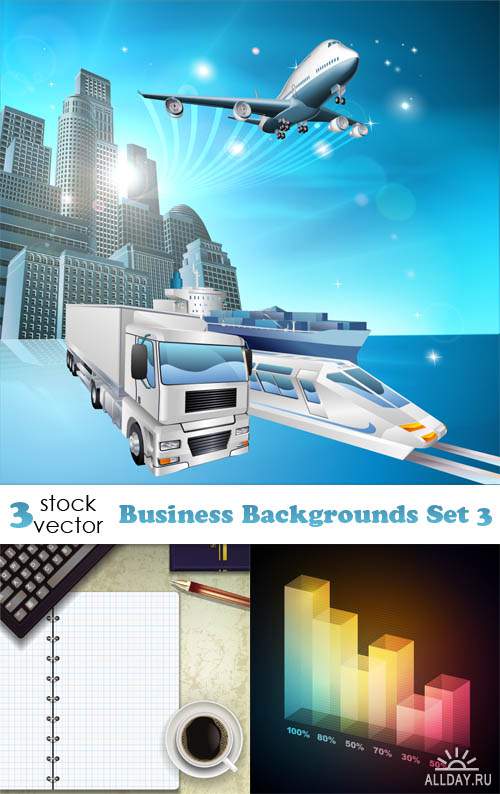 Векторный клипарт - Business Backgrounds Set 3
