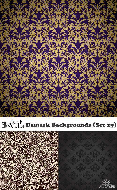 Vectors - Damask Backgrounds (Set 29)