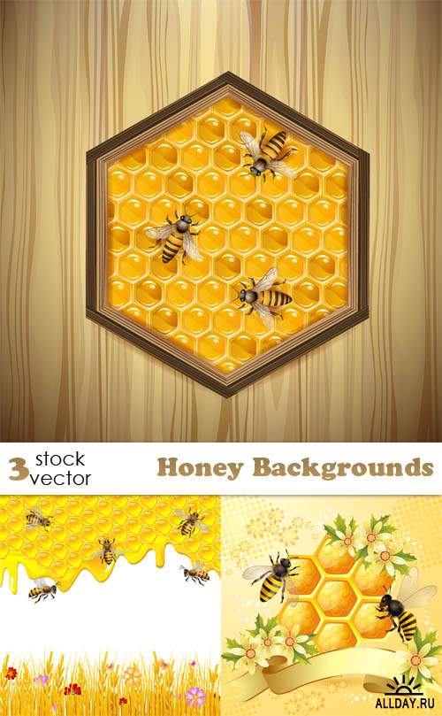 Векторный клипарт - Honey Backgrounds